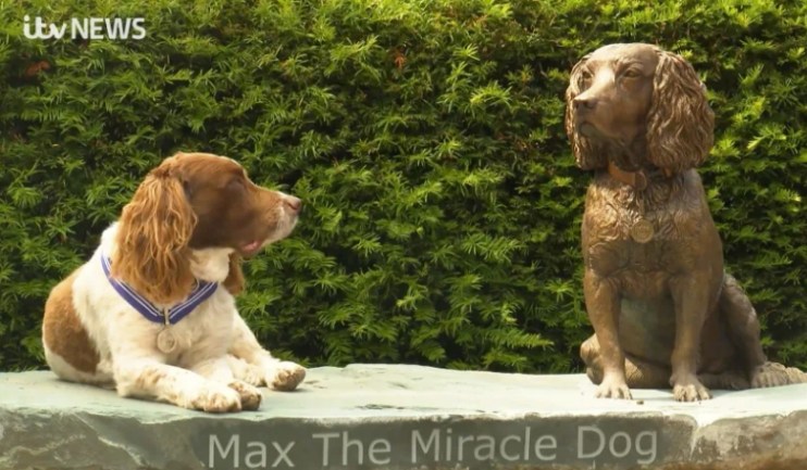 Max inspects his statue. Credit: ITV Border